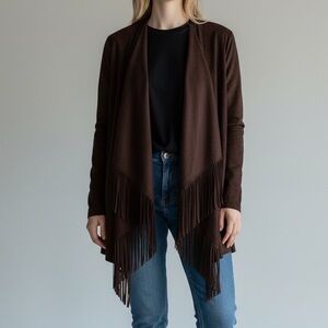 International Concepts Cardigan with Fringe